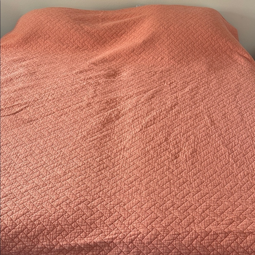 Tommy Bahama Terracotta Quilted Bedspread - Picture 2 of 5